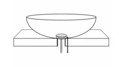 Afvoerplug zwart – open
