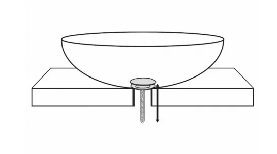 Afvoerplug zwart – open