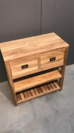 Badkamer meubel nieuw teakhout