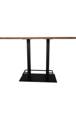 Bartafel teak houten blad en metalen poot