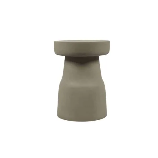 Beige bijzettafel rond