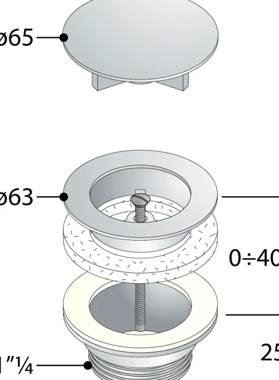 Chrome Afvoerplug