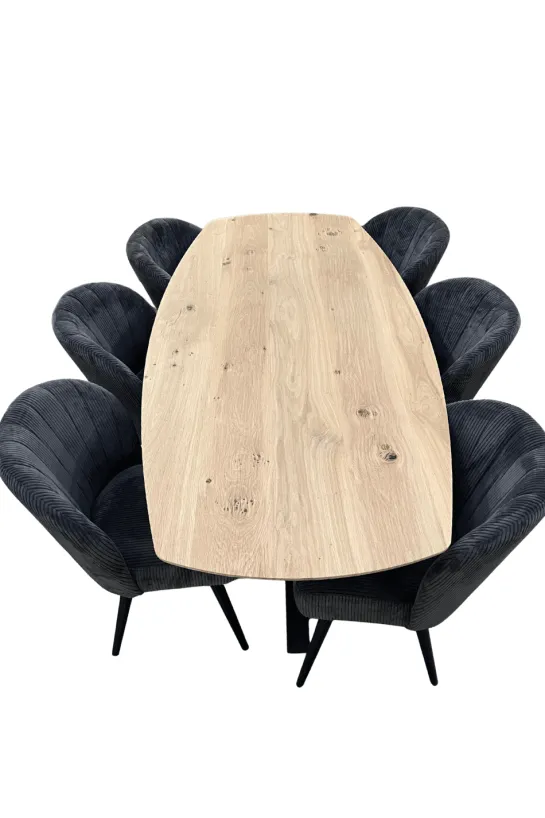 Deens Ovale Eiken Tafel 240 cm