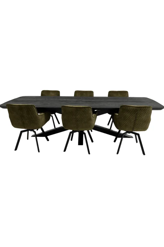 Deens ovale zwarte eettafel
