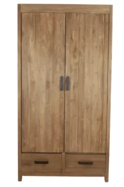 Dichte opbergkast teak hout 110cm