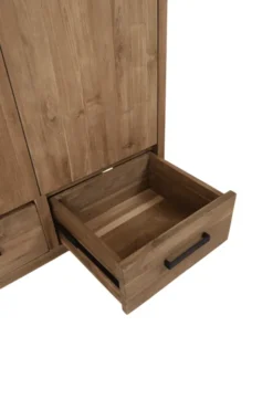 Dichte opbergkast teak hout 110cm