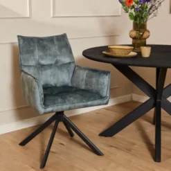 Draaibare Velvet Eetkamerstoel Dani