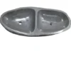 Dubbele rivierkei wasbak 100 cm