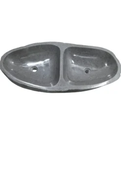 Dubbele rivierkei wasbak 100 cm