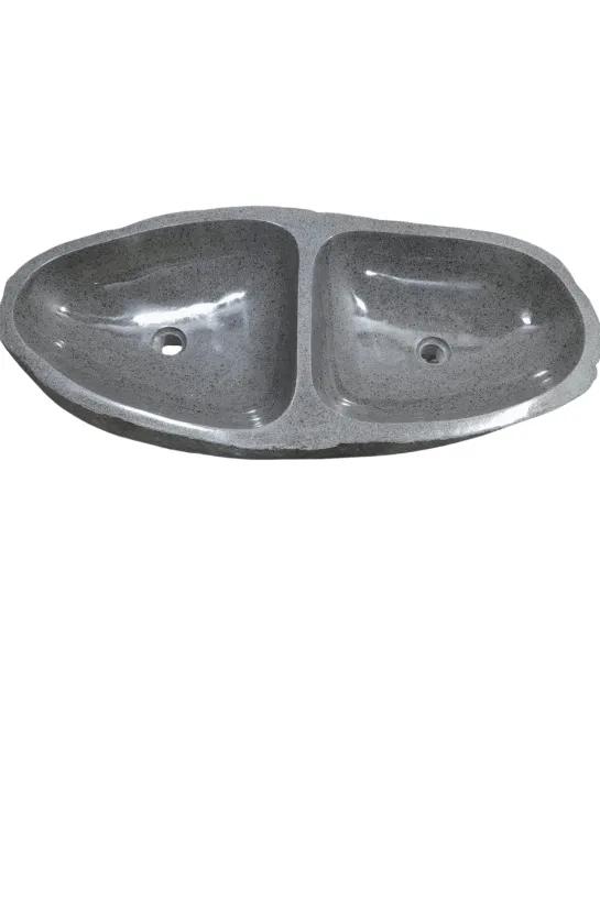 Dubbele rivierkei wasbak 100 cm