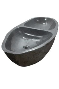 Dubbele rivierkei wasbak 100 cm