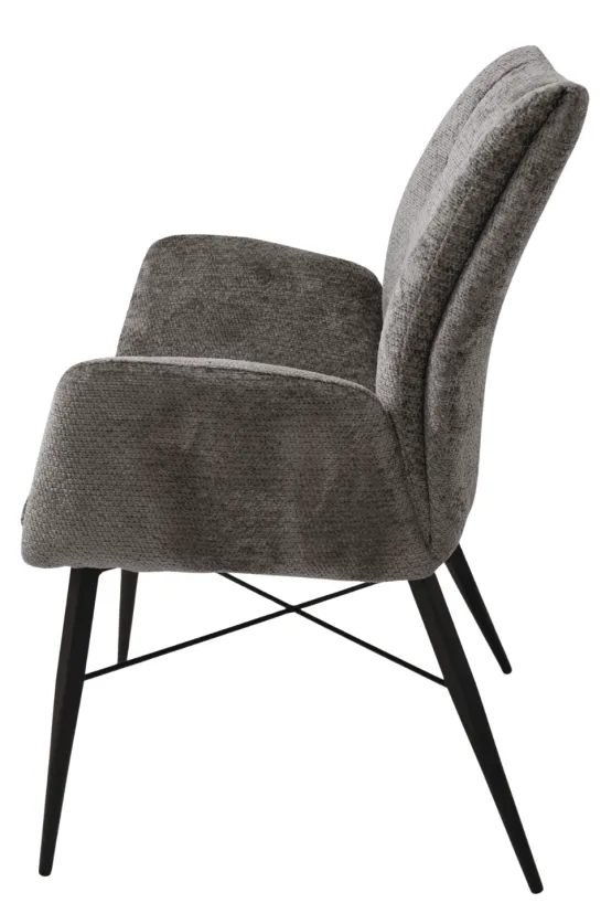 Eetkamerstoel Jef – Taupe met Armleuning