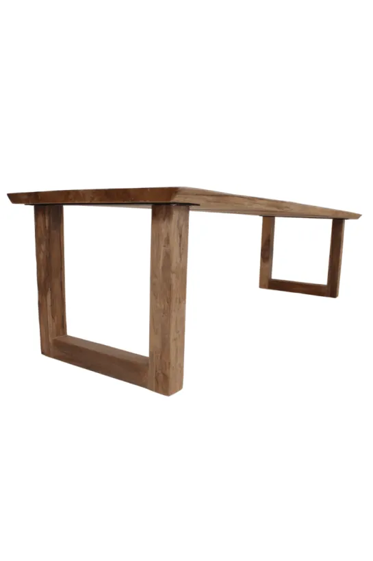 Eetkamertafel boomstam teak