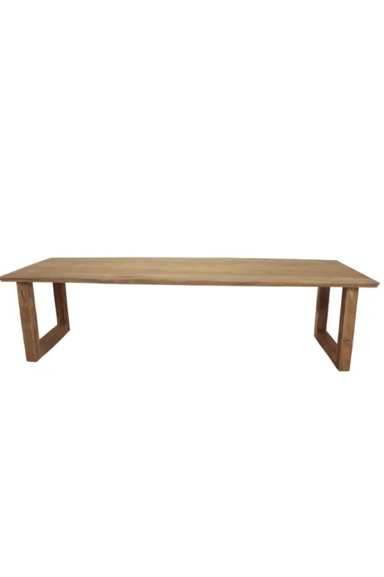 Eetkamertafel boomstam teak