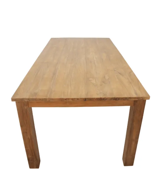 Eettafel van recycling teak hout 2 meter