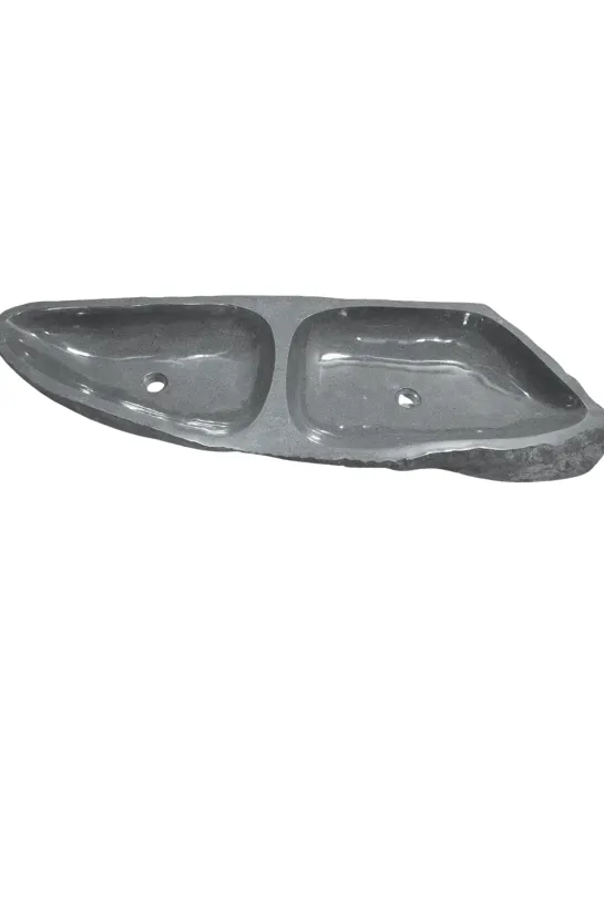 Extra grote dubbele rivierkei wasbak 140 cm