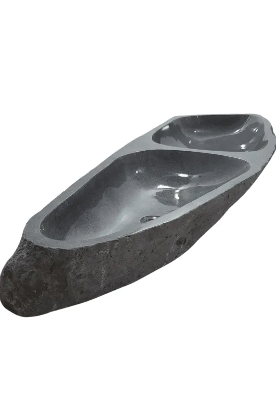 Extra grote dubbele rivierkei wasbak 140 cm