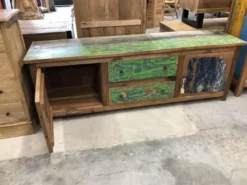 Gekleurd tv meubel 180