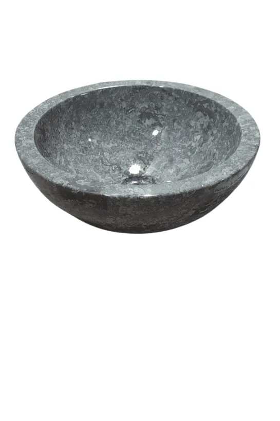 Grijze Ronde Marmeren Wasbak