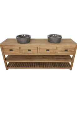 Groot Teakhouten Badkamermeubel – 200 cm