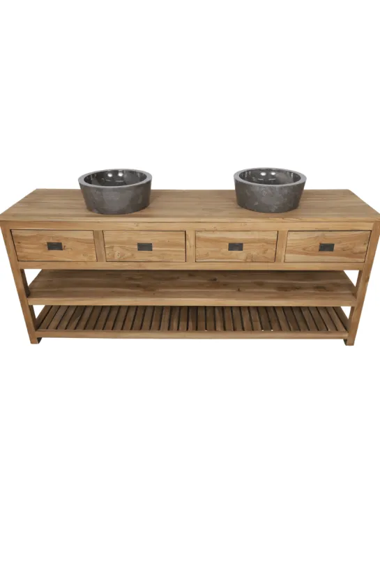 Groot Teakhouten Badkamermeubel – 200 cm