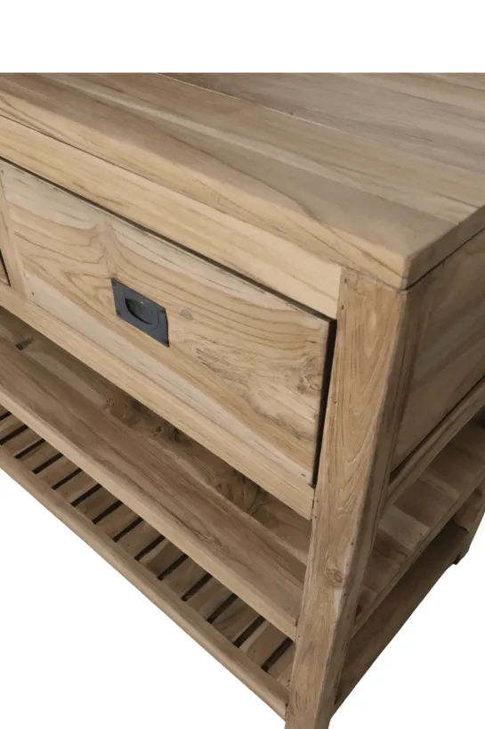 Groot Teakhouten Badkamermeubel – 200 cm