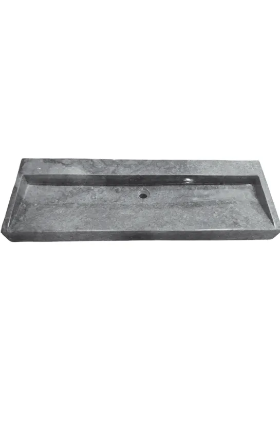 Grote grijze marmeren wasbak 120 cm
