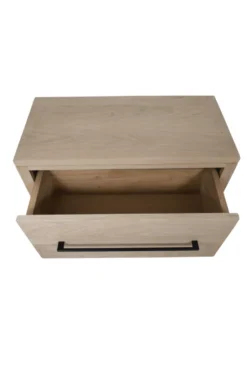 Hangend badkamermeubel van massief eiken – 80 cm