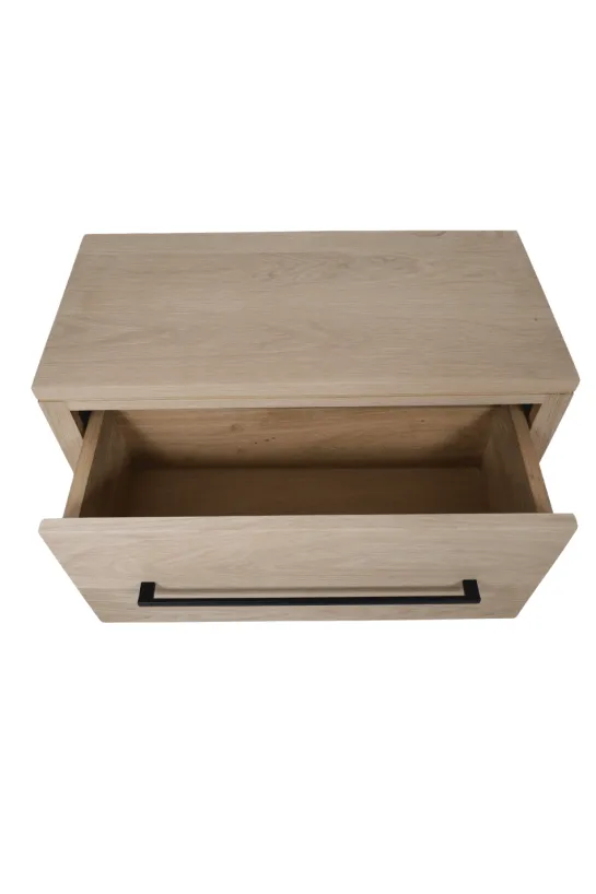 Hangend badkamermeubel van massief eiken – 80 cm