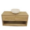 Hangend teak badkamermeubel