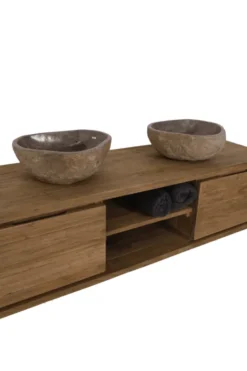 Hangend Teak Houten Badkamermeubel 150 cm