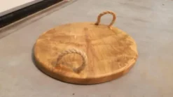 Hapjesschaal van teakhout 35cm