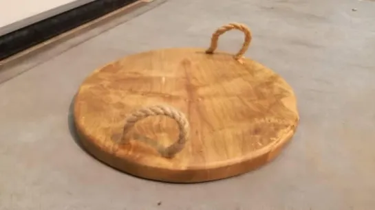 Hapjesschaal van teakhout 35cm