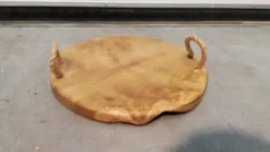 Hapjesschaal van teakhout 35cm