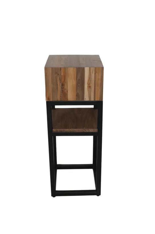 Hifi Kastje teak met metaal