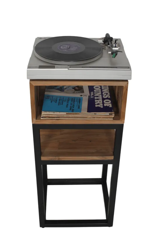 Hifi Kastje teak met metaal