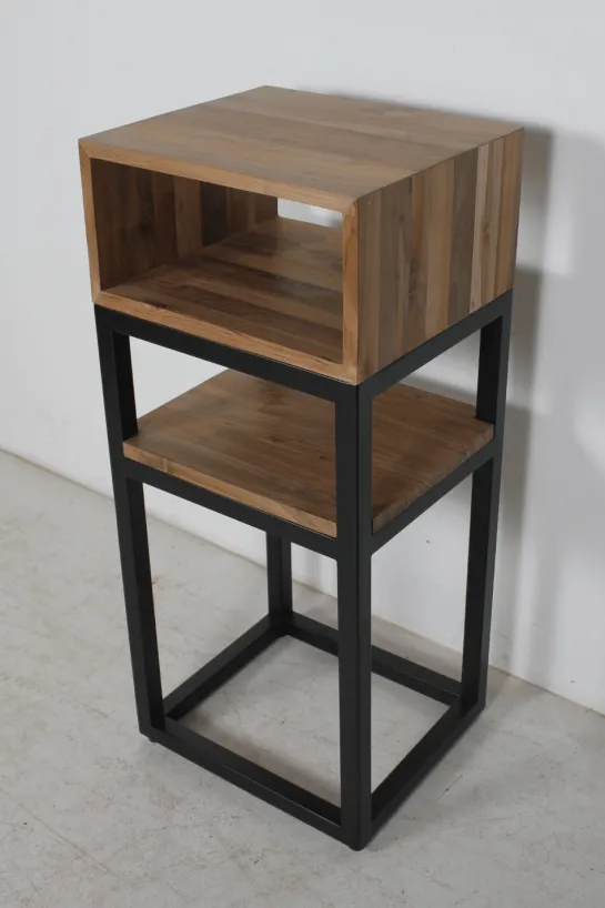 Hifi Kastje teak met metaal