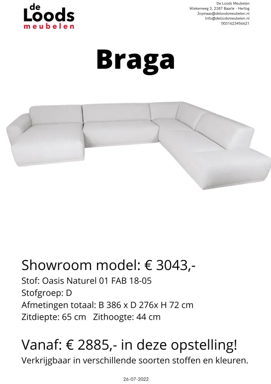 Hoekbank Braga