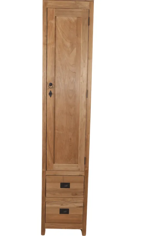 Hoge badkamer kast teak hout