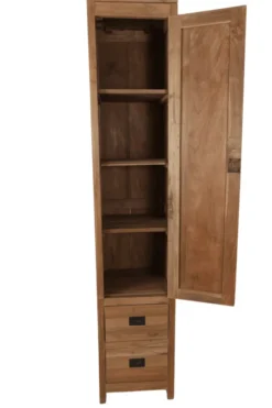 Hoge badkamer kast teak hout