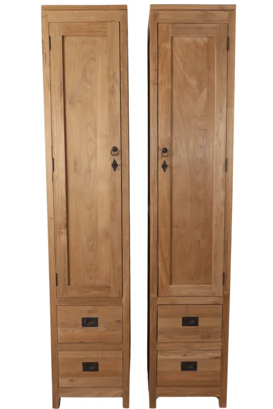 Hoge badkamer kast teak hout