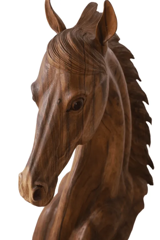Houten Beeld van een Paardenhoofd 1m
