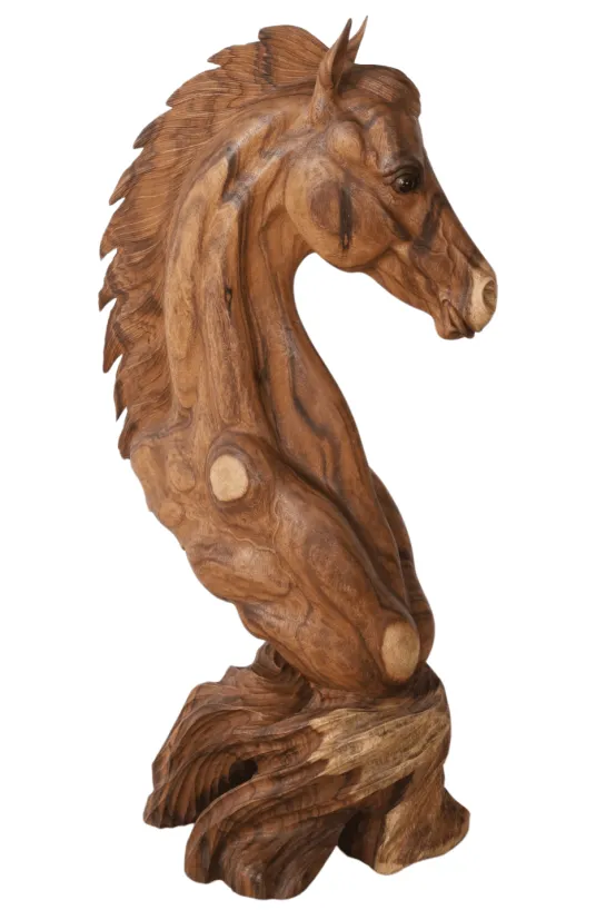 Houten Beeld van een Paardenhoofd 1m