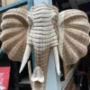 Houten olifantenkop