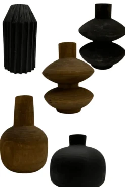 Houten vaasjes