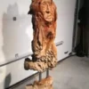Indiaan uit wortel teak hout gesneden 210cm