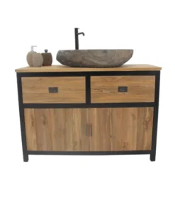 Industrieel dressoir ruw teakhout