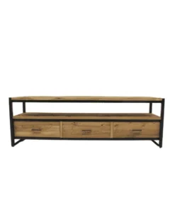 Industrieel tv meubel teak hout