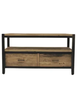 Industrieel tv meubel teak hout