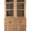 Kleine massief teak vitrinekast 120 cm